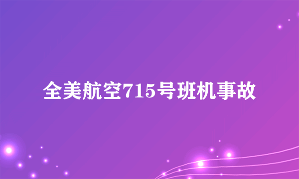 全美航空715号班机事故