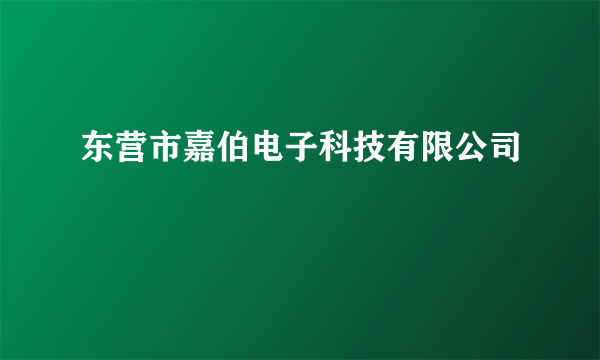 东营市嘉伯电子科技有限公司