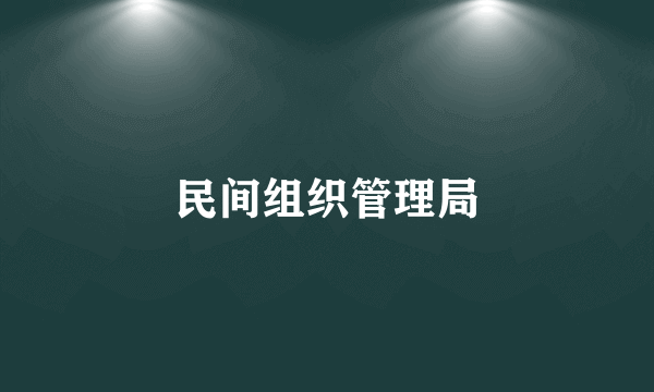 民间组织管理局