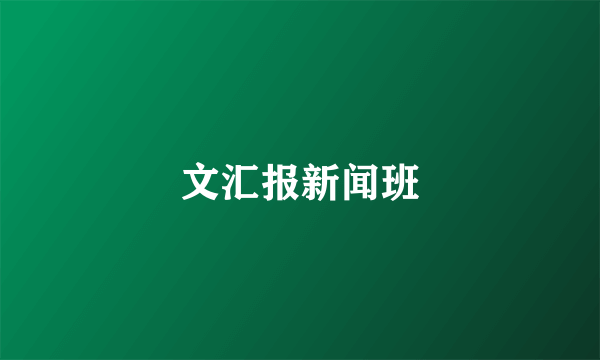 文汇报新闻班