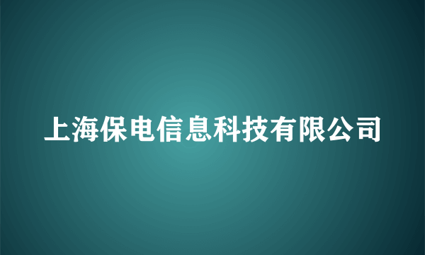 上海保电信息科技有限公司