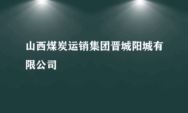 山西煤炭运销集团晋城阳城有限公司