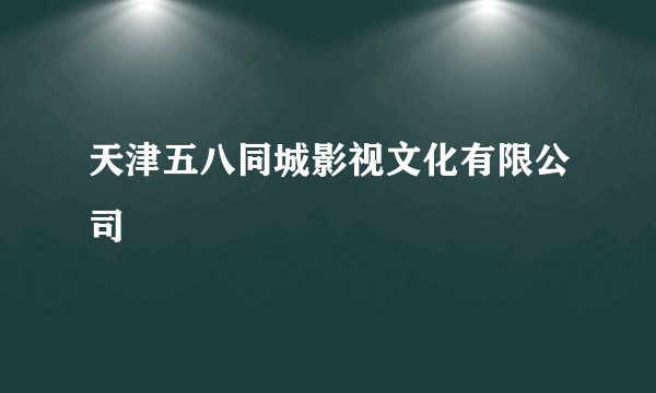 天津五八同城影视文化有限公司