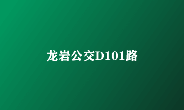 龙岩公交D101路