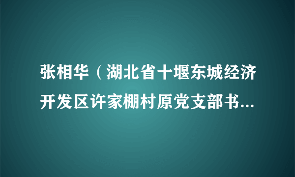 张相华（湖北省十堰东城经济开发区许家棚村原党支部书记、村委会主任）