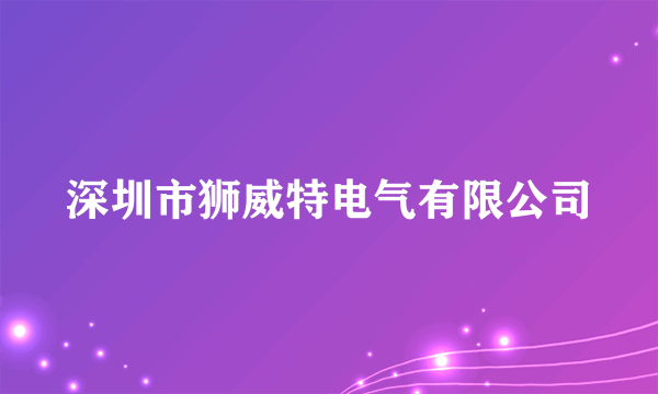 深圳市狮威特电气有限公司