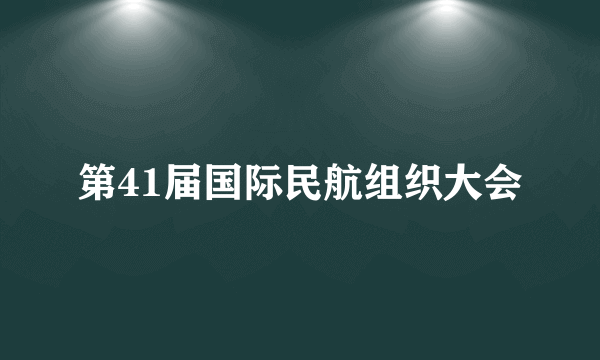 第41届国际民航组织大会