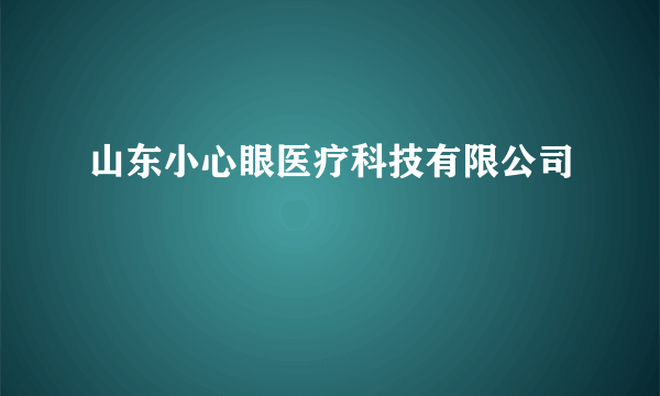 山东小心眼医疗科技有限公司