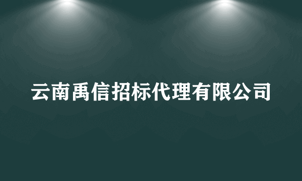 云南禹信招标代理有限公司