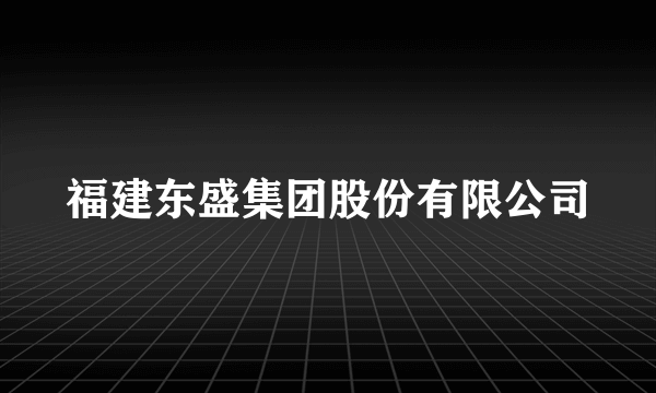 福建东盛集团股份有限公司