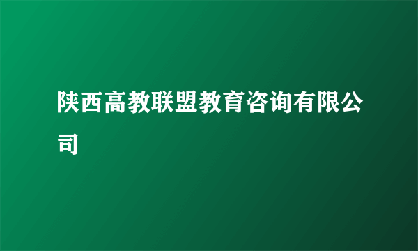 陕西高教联盟教育咨询有限公司