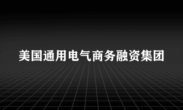 美国通用电气商务融资集团