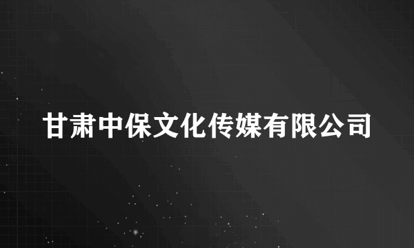 甘肃中保文化传媒有限公司