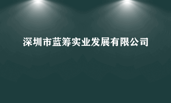 深圳市蓝筹实业发展有限公司