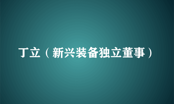 丁立（新兴装备独立董事）