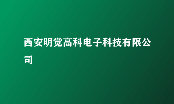 西安明觉高科电子科技有限公司