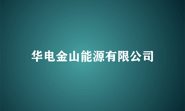 华电金山能源有限公司