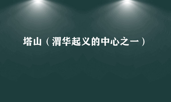 塔山（渭华起义的中心之一）