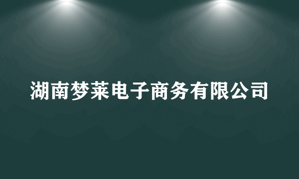 湖南梦莱电子商务有限公司