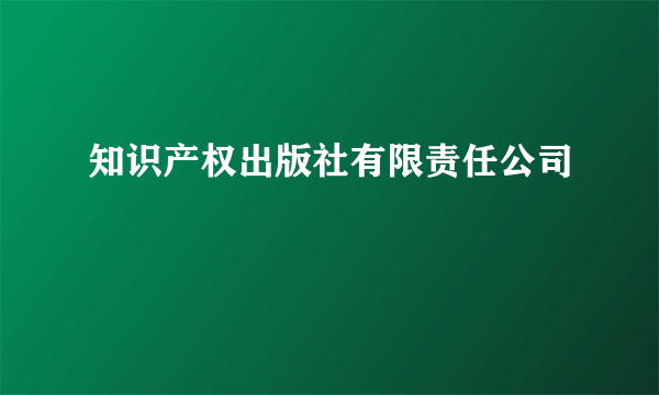 知识产权出版社有限责任公司