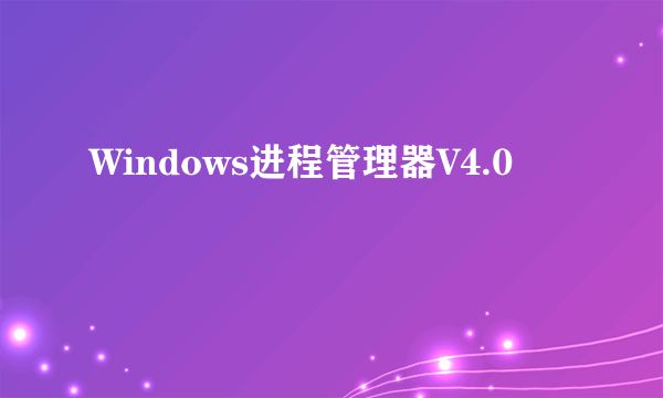 Windows进程管理器V4.0