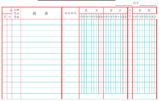 三栏式账簿