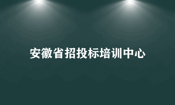 安徽省招投标培训中心