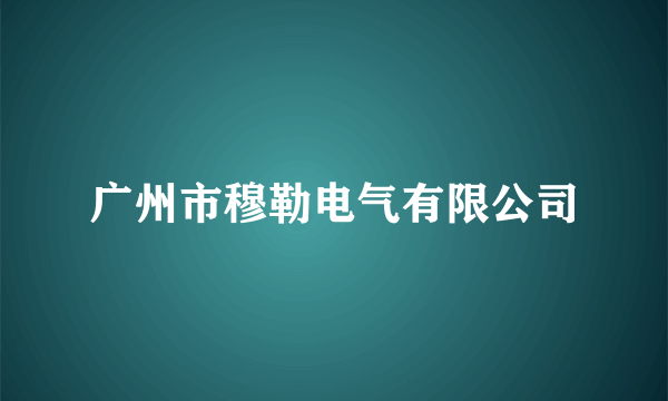 广州市穆勒电气有限公司