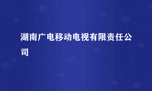 湖南广电移动电视有限责任公司