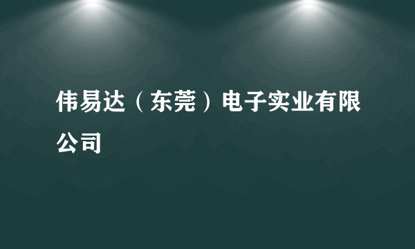 伟易达（东莞）电子实业有限公司