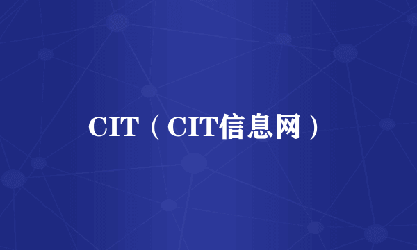 CIT（CIT信息网）