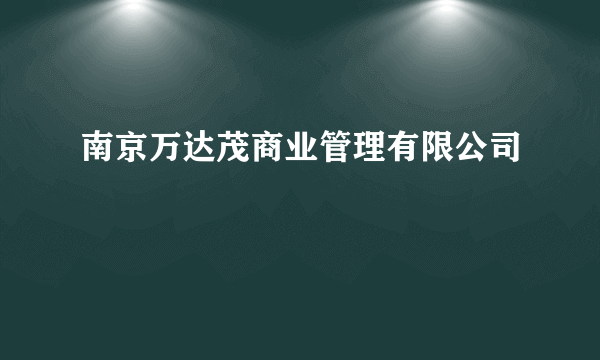 南京万达茂商业管理有限公司