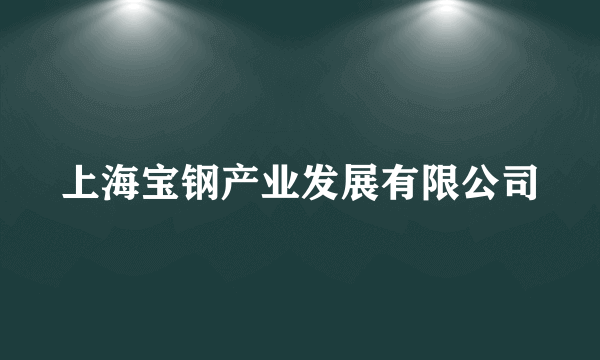 上海宝钢产业发展有限公司