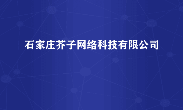 石家庄芥子网络科技有限公司