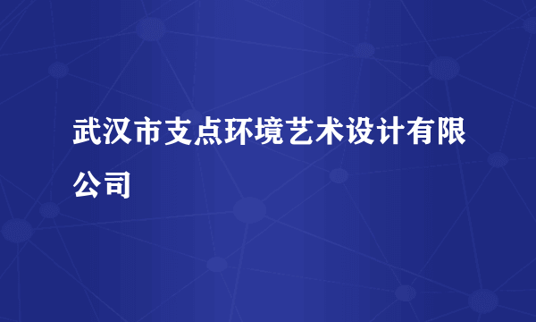 武汉市支点环境艺术设计有限公司