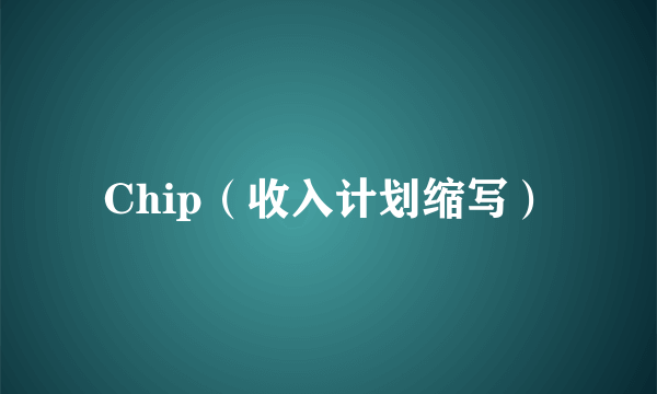 Chip（收入计划缩写）