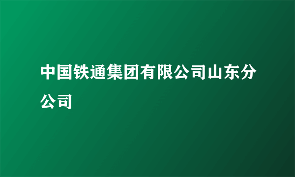 中国铁通集团有限公司山东分公司