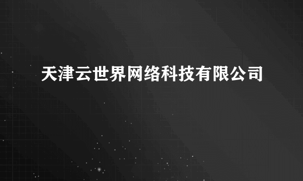 天津云世界网络科技有限公司