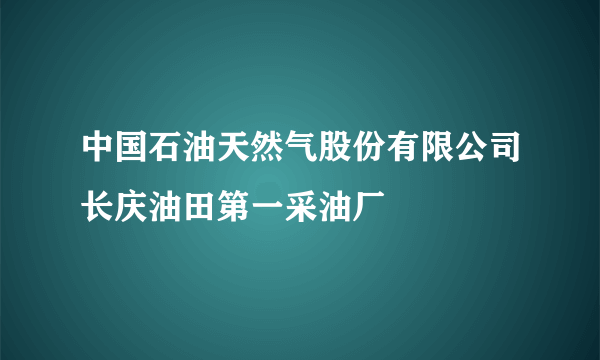 中国石油天然气股份有限公司长庆油田第一采油厂