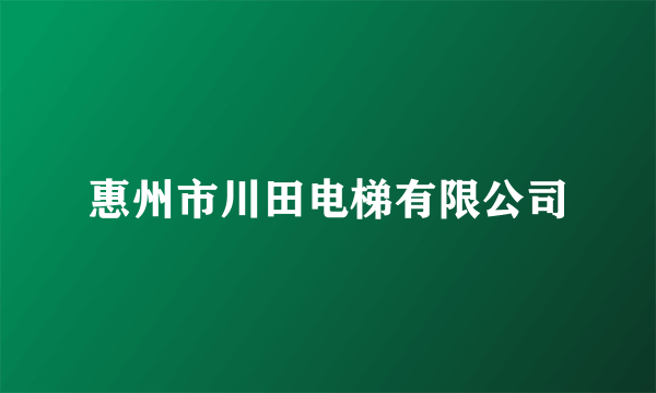 惠州市川田电梯有限公司