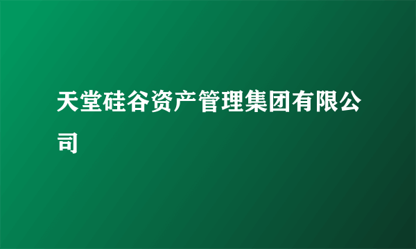 天堂硅谷资产管理集团有限公司