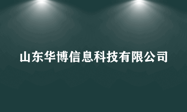 山东华博信息科技有限公司