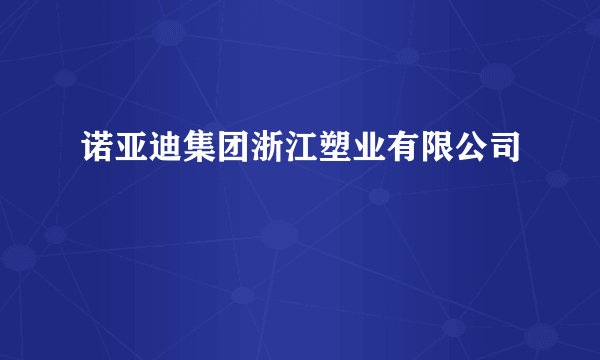 诺亚迪集团浙江塑业有限公司