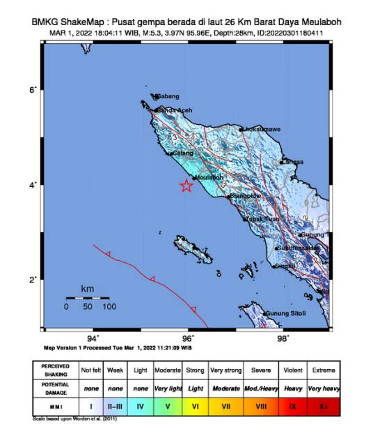 3·1印度尼西亚地震（2022年3月1日发生在印度尼西亚亚奇西部的地震）