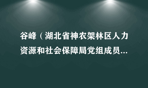 谷峰（湖北省神农架林区人力资源和社会保障局党组成员、就业局局长）