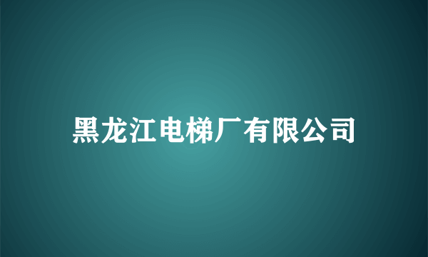 黑龙江电梯厂有限公司