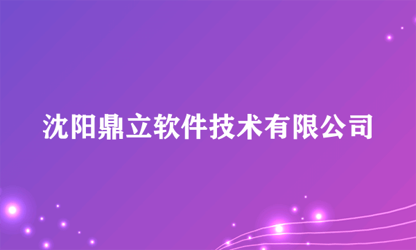 沈阳鼎立软件技术有限公司