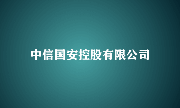 中信国安控股有限公司