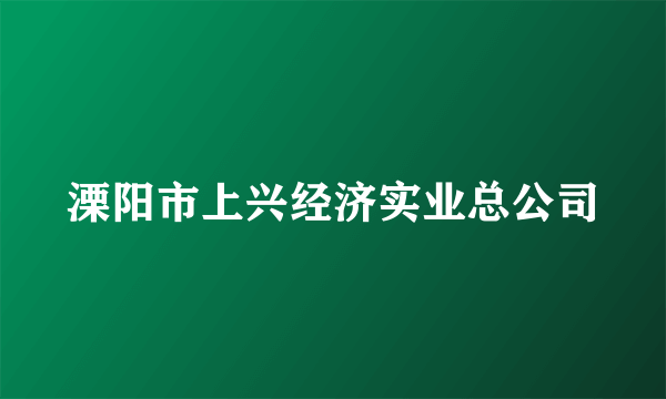 溧阳市上兴经济实业总公司