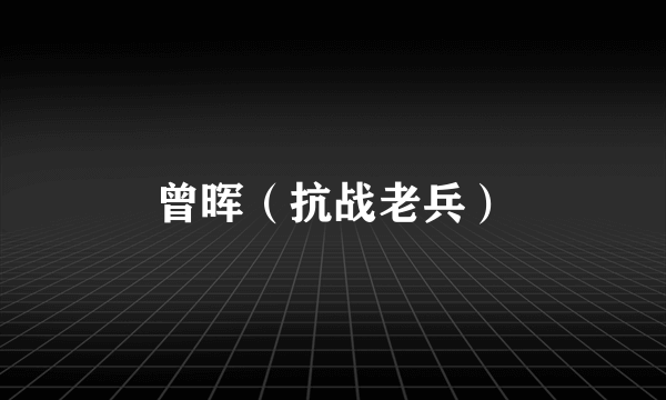 曾晖（抗战老兵）